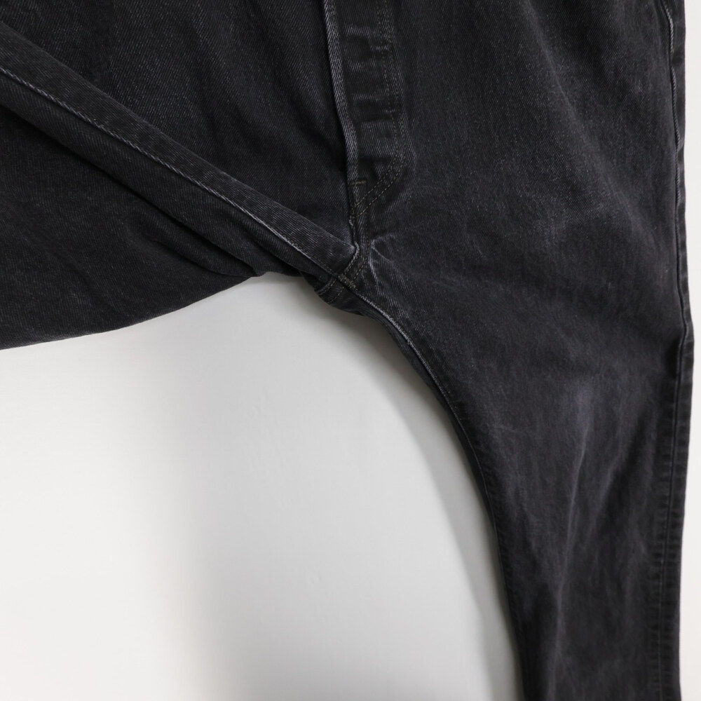 Levis 501 Jeans Mens 36x32 Black Straight Leg Button Fly Denim Original Fit - Picture 10 of 13